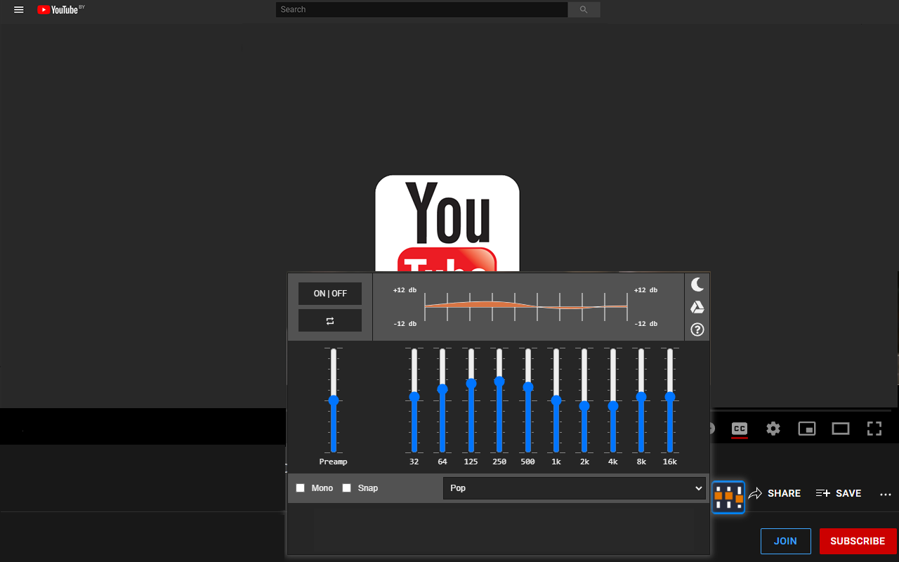 youtube equalizer extension